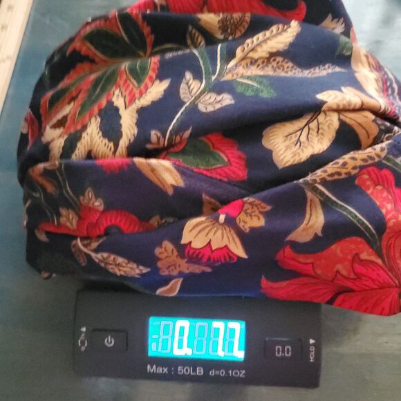 Vtg Alfred Dunner Blouse Women L Red Floral Paisley Sheer Elastic Waist Colorful - Picture 10 of 10